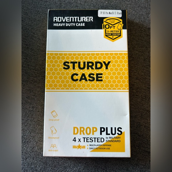 NEW Adventurer Heavy Duty Phone Case iPhone 13 Pro Max 6.7” Black - Picture 2 of 5